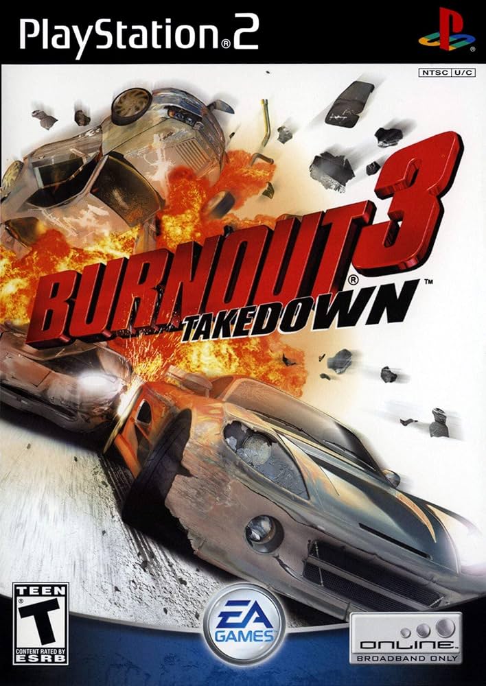 Gamingsubs's tweet photo. #OnThisDay September 7, 2004 — Burnout 3: Takedown exploded onto PlayStation 2 and Xbox in North America, redefining arcade racing with its aggressive takedown mechanics, blistering speed, and chaotic crashes. A high-octane classic that left rivals in the dust. 🚗💥 #Burnout3 https://t.co/oFbQEyDtQb