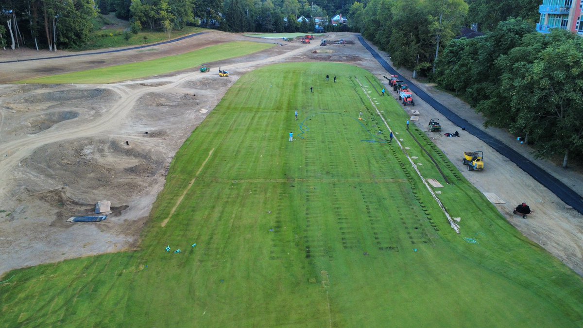 Installing lots of Fairway drainage at Hyde Park Golf &amp; CC.