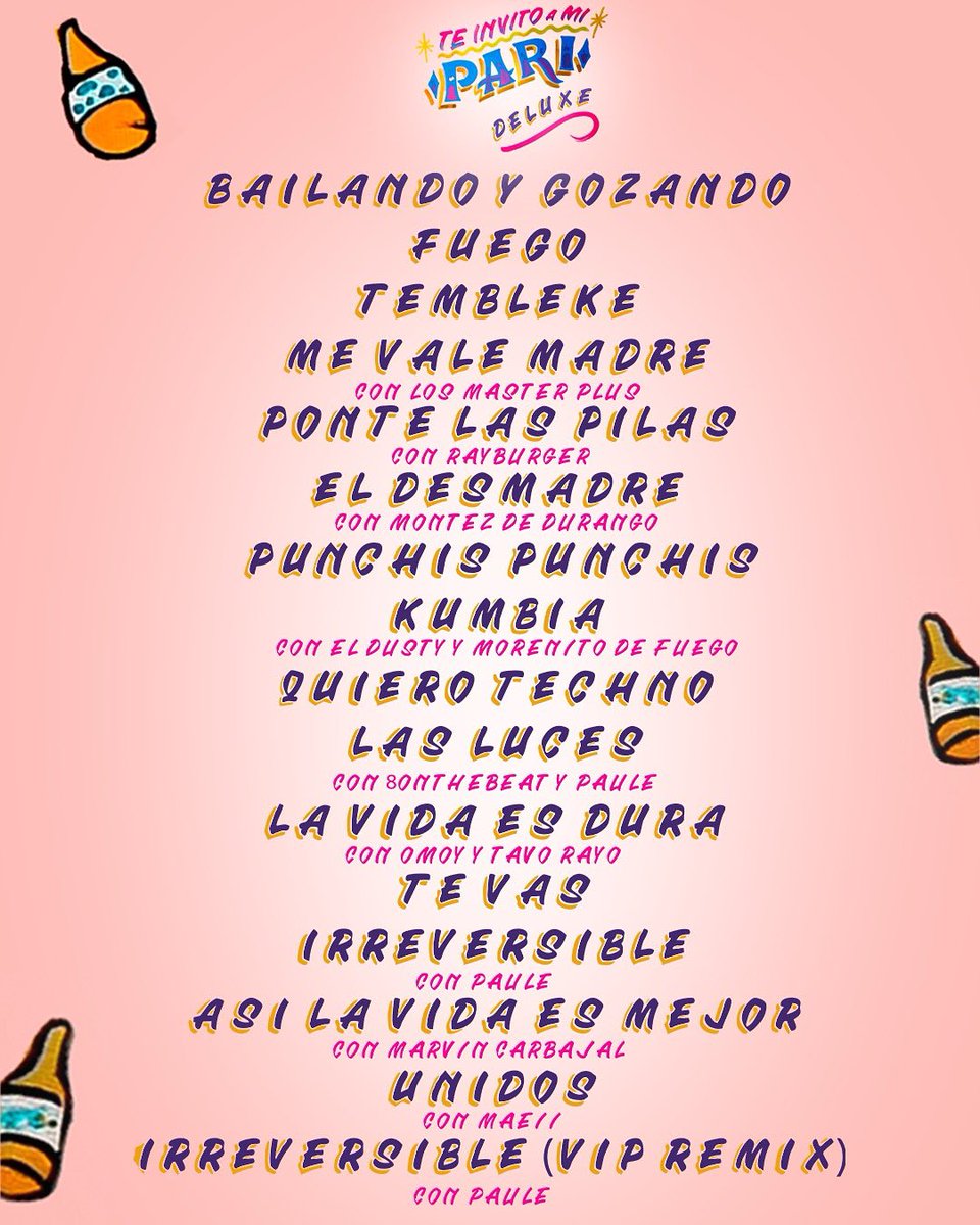 my deluxe album is out now!!! 🔥🎉 

Te Invito A Mi Pari DELUXE 

vyd.co/TeInvitoAMiPar…