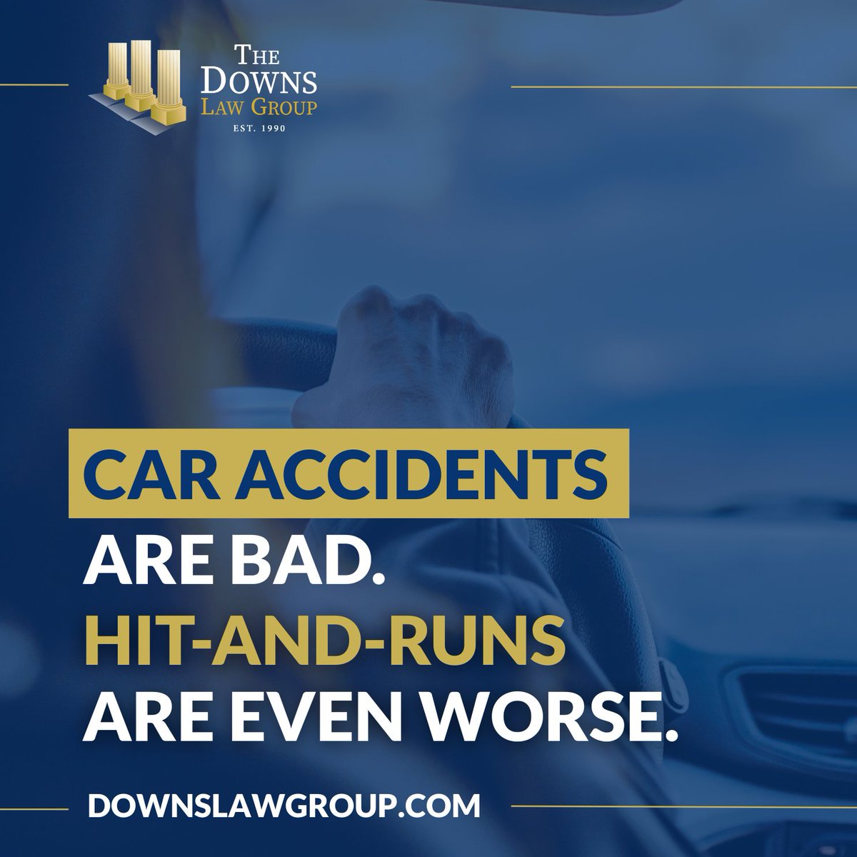 DownsLawGroup's tweet photo. 🚨In Florida, over 104,000 hit-and-run crashes happen every year, leaving victims injured and overwhelmed.

If you’ve been a victim, call The Downs Law Group. We can help you investigate and recover the compensation you deserve. ⚖️
📞 (305) 444-8226

#caraccident #hitandrun https://t.co/b5OBR9lFff