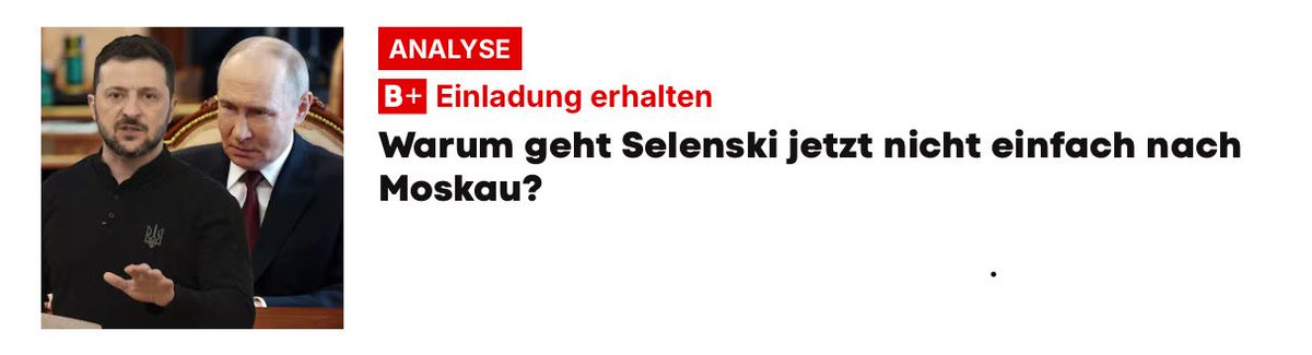 Welche Frage. Weil er wieder lebend in die Ukraine heimkehren möchte.