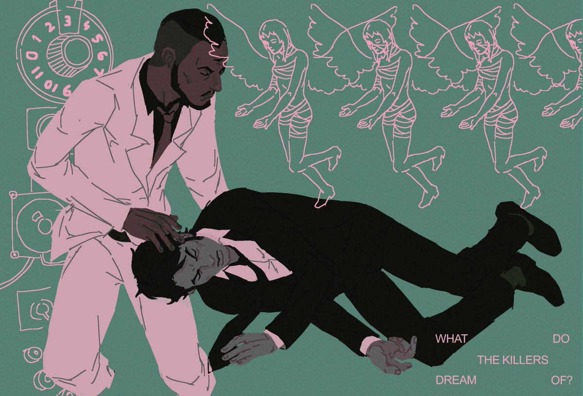 cerebralparty_'s tweet photo. four angels round my head,
one to watch, and one to pray,
and two to bear my soul away

#killer7 https://t.co/TfX87behTS