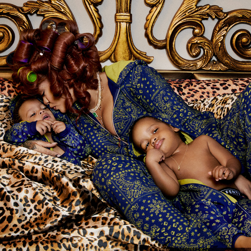 SavageXFenty's tweet photo. You asked, we answered. Our first-ever family onesies collection is here featuring Rihanna, RZA and Riot.