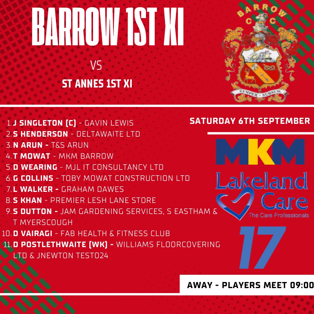 Barrow Cricket Club tweet media