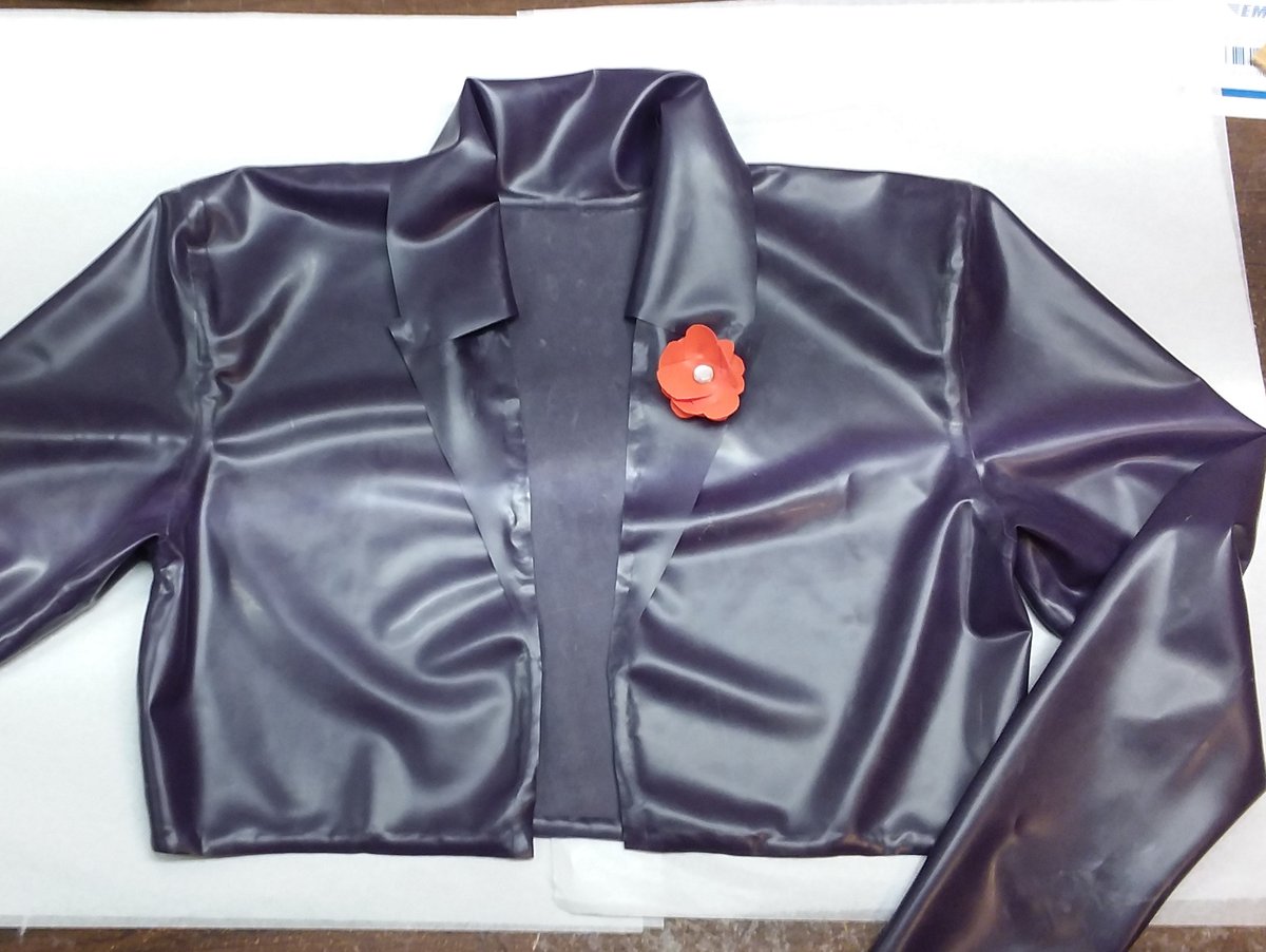 Fun Joker-themed vest and jacket made as a custom order.  Stand out at #Halloween with a latex costume this year--be sure to get your order in early!  Shop at NimuesLatex.com

#latexfashion #cosplay #Batman