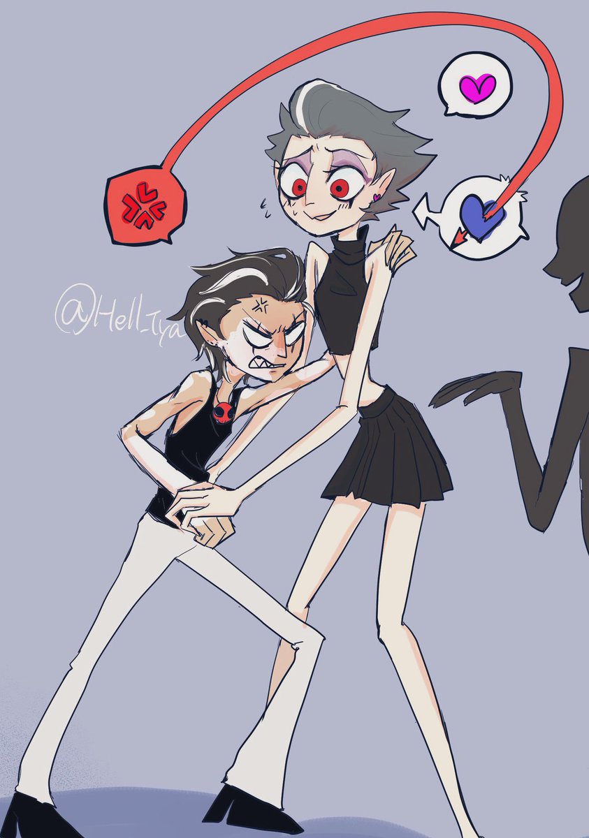 Hell_Tya's tweet photo. @HumanStolsWeek 
#HumanStolasWeek  #HumanStolasWeek2025
Day 3: Unwanted Attention &amp; Drag/Fem Clothing

Stolas got hit on while on a date in a sexy outfit.👗 https://t.co/ciV4lIxEW1