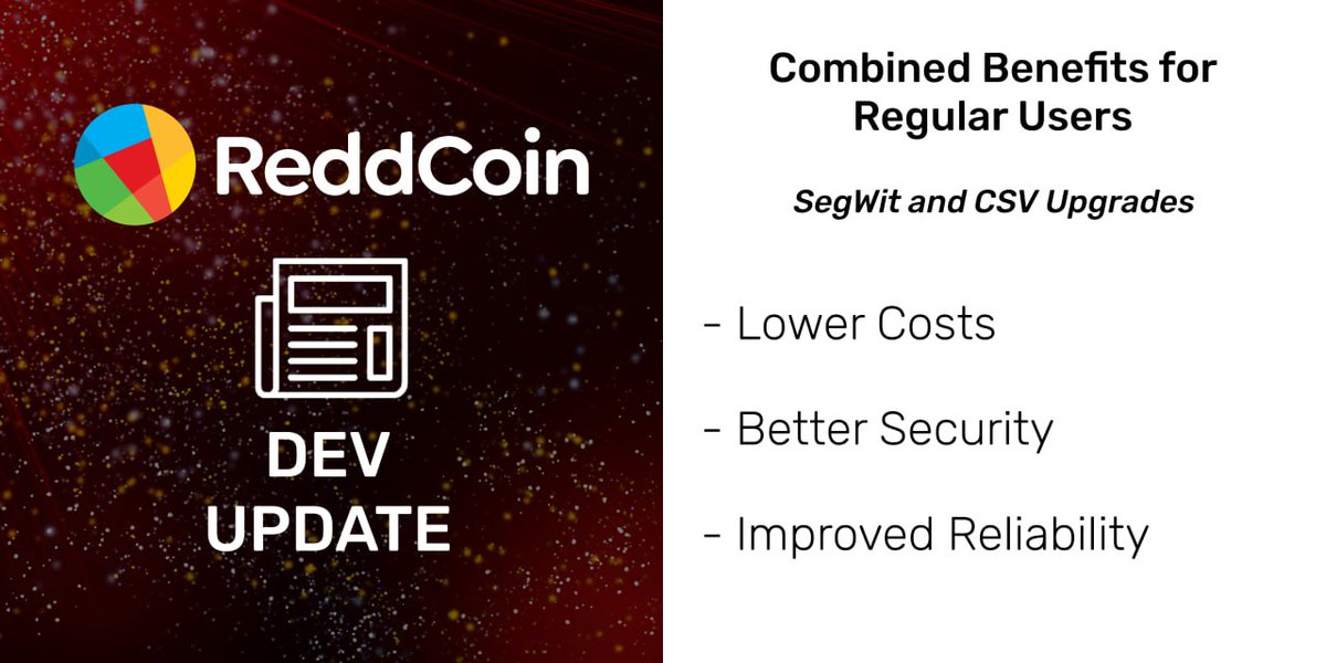 reddcoin's tweet image. 🔧 Combined Benefits of Protocol Upgrades

What does it mean for everyday users?

Lower Costs: 
Significantly reduced transaction fees for daily usage and micro-transactions

Better Security: 
Enhanced protection for wallet transactions and fund management

Improved Reliability:…