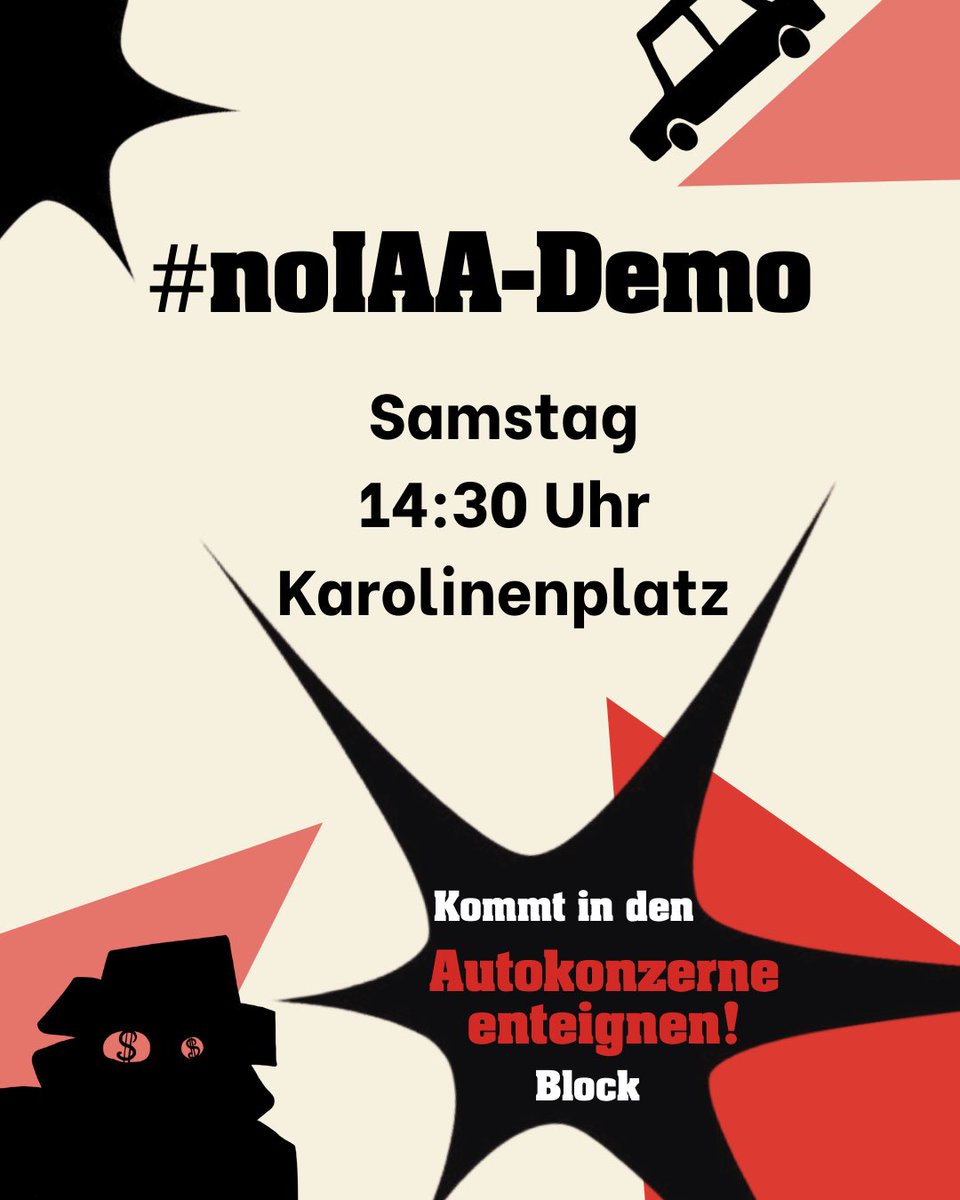 klimaguerilla's tweet photo. Nächste Woche ist die IAA in München. Wenn ihr auch keinen Bock auf die Greenwashingparty der Autokonzerne habt, joined uns bei den Protesten – damit diese IAA die letzte IAA in München wird! ✊ #noiaa #smashiaa #iaamobility https://t.co/4dDqFUI0v4