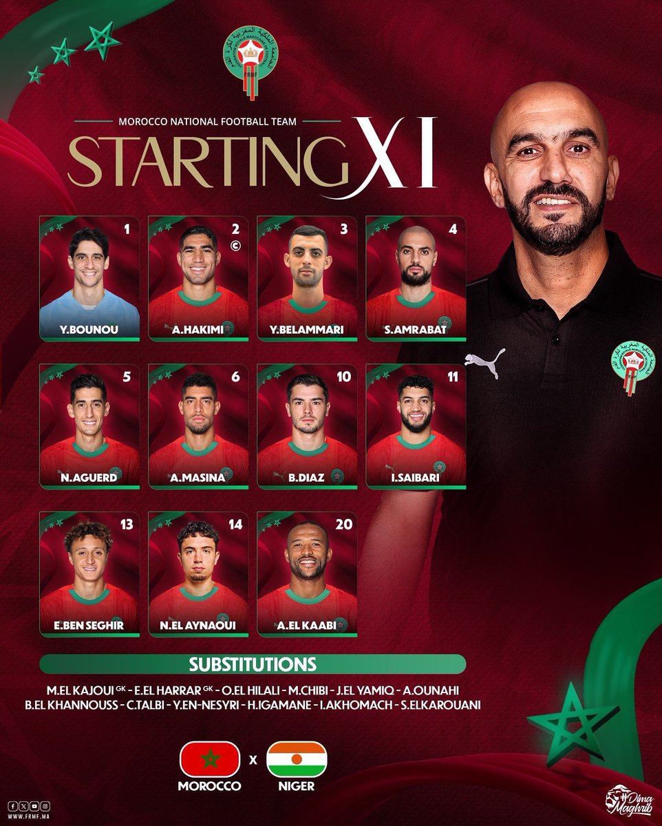 🔴 LE XI FACE À AU NIGER ! 🇲🇦⚔️🇳🇪

𝗦𝗜𝗜𝗜𝗜𝗜𝗜𝗜𝗜𝗥 𝗦𝗜𝗜𝗜𝗜𝗜𝗜𝗜𝗜𝗥 𝗦𝗜𝗜𝗜𝗜𝗜𝗜𝗜𝗜𝗥 𝗦𝗜𝗜𝗜𝗜𝗜𝗜𝗜𝗜𝗥 🗣️❤️