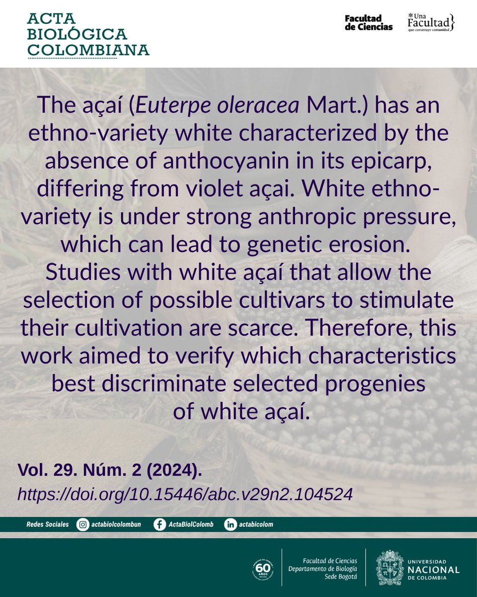 Revista Acta Biológica Colombiana UN tweet media