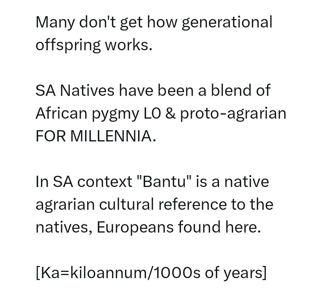 samued6r's tweet photo. @Recon1_ZA Lol all that text &amp; someone doesn't know how generational human offspring works.

SA natives have been an evolution of AFRICAN pygmy &amp; proto-agrarian for MILLENNIA.

THAT is the generational native lineage stock, by the tens of millions.

https://t.co/WnYhQb1VzQ https://t.co/pAkOdpdThx