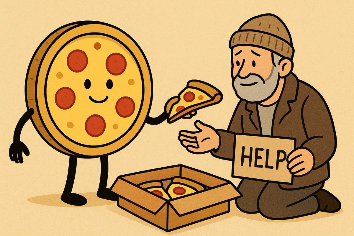 PizzaPumpHut's tweet photo. We celebrate feeding families. 🍕❤️
Every $30K MC milestone = 15 pizzas donated.
This is what makes $PIZZA different. 🚀
#CryptoWithAHeart #PizzaForGood https://t.co/E2VDx4a8Di