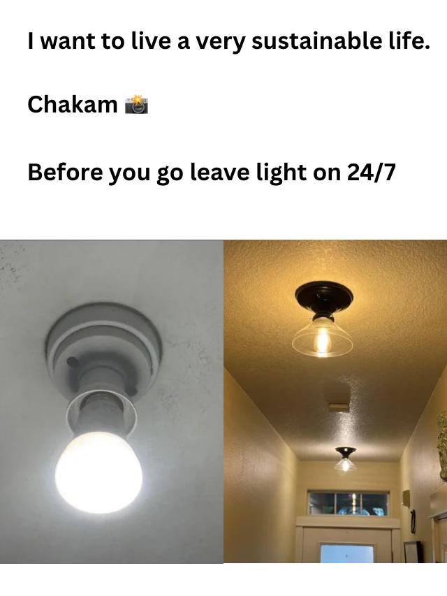 You dey shine light 24/7, but the Earth dey dim👀

Let your bills rest, let the planet breathe.  
Off that switch when e no dey necessary!!

#EarthPlus #Sustainability #Reduce #Reuse #Recycle #ProjectSolve2025