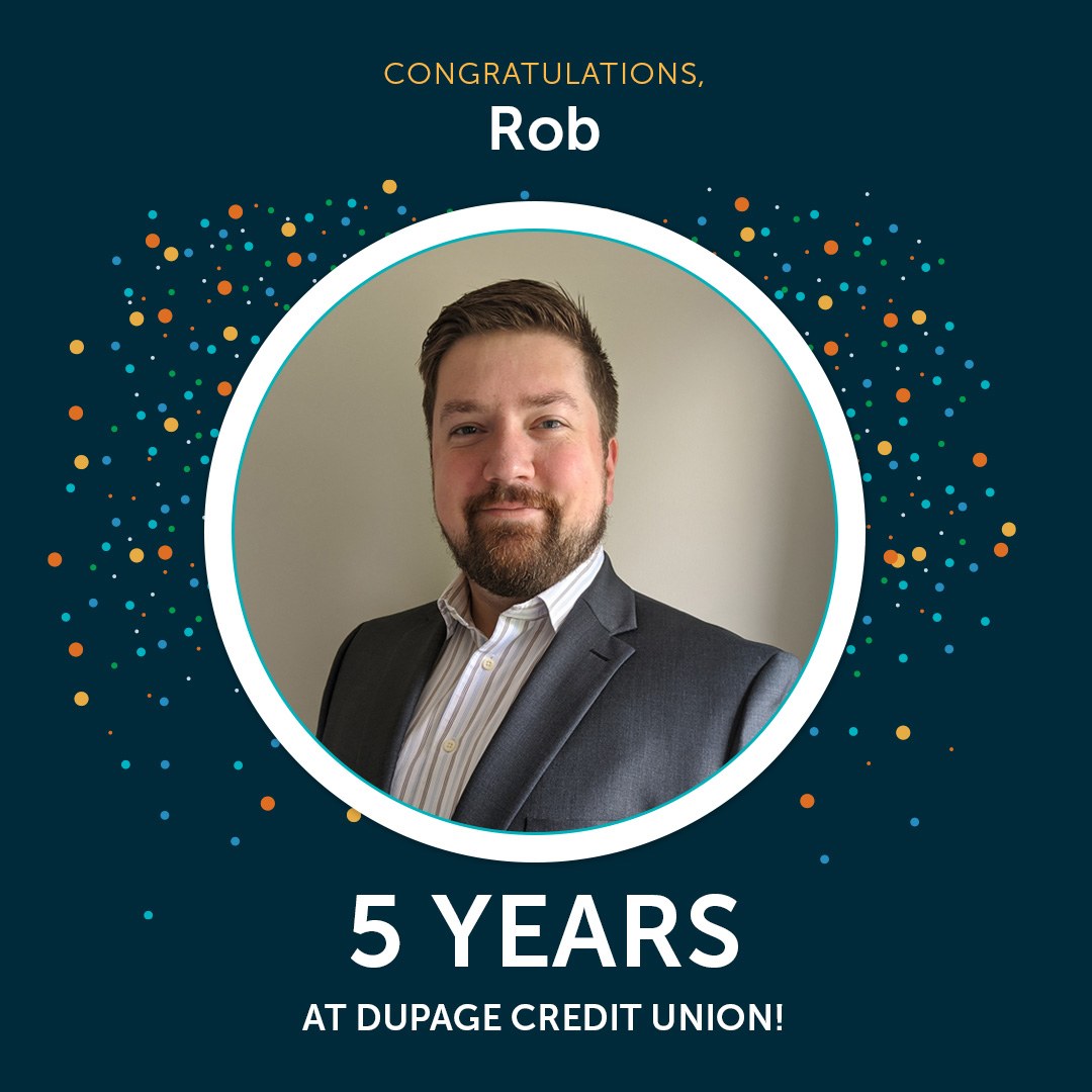 Our Sr. Project Manager, Rob, is celebrating five years with our team this month. Happy DuPage CU anniversary, Rob!