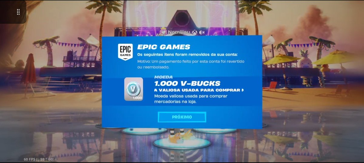 JPreal_1's tweet photo. @FortniteStatus We want them to resolve the refund for accounts that have nothing to do with this, as many people buy v Bucks in the store and they are being withdrawn, club skins, store skins and EMOTES, where is the justice ⚖️ we want answers and the v Bucks 🗣️📢 https://t.co/qLGimxLbMO