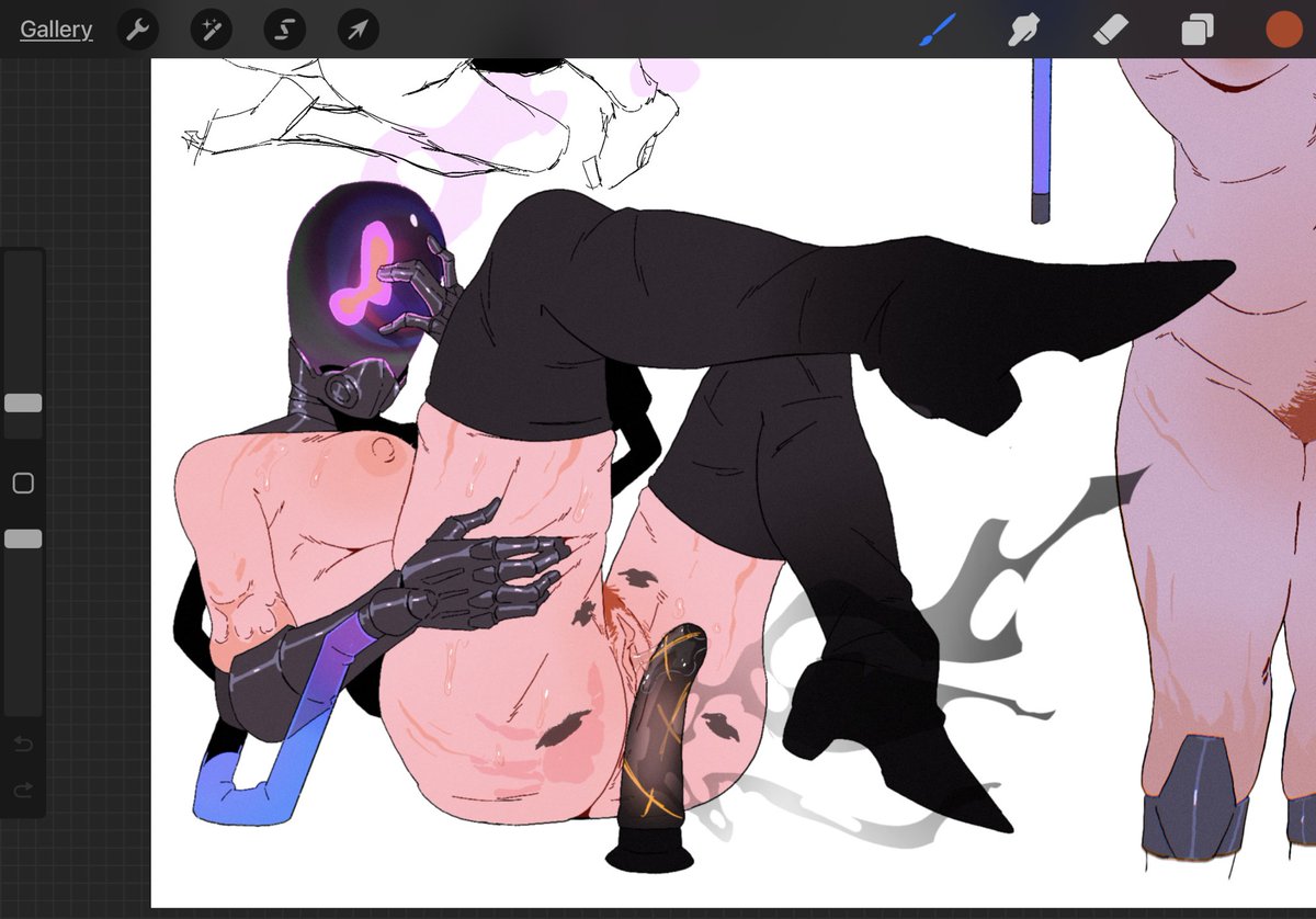 RuthionNSFW's tweet photo. Old drawing of Paradox and Haze from deadlock. I don’t remember if I ever posted this. https://t.co/krsefujStE