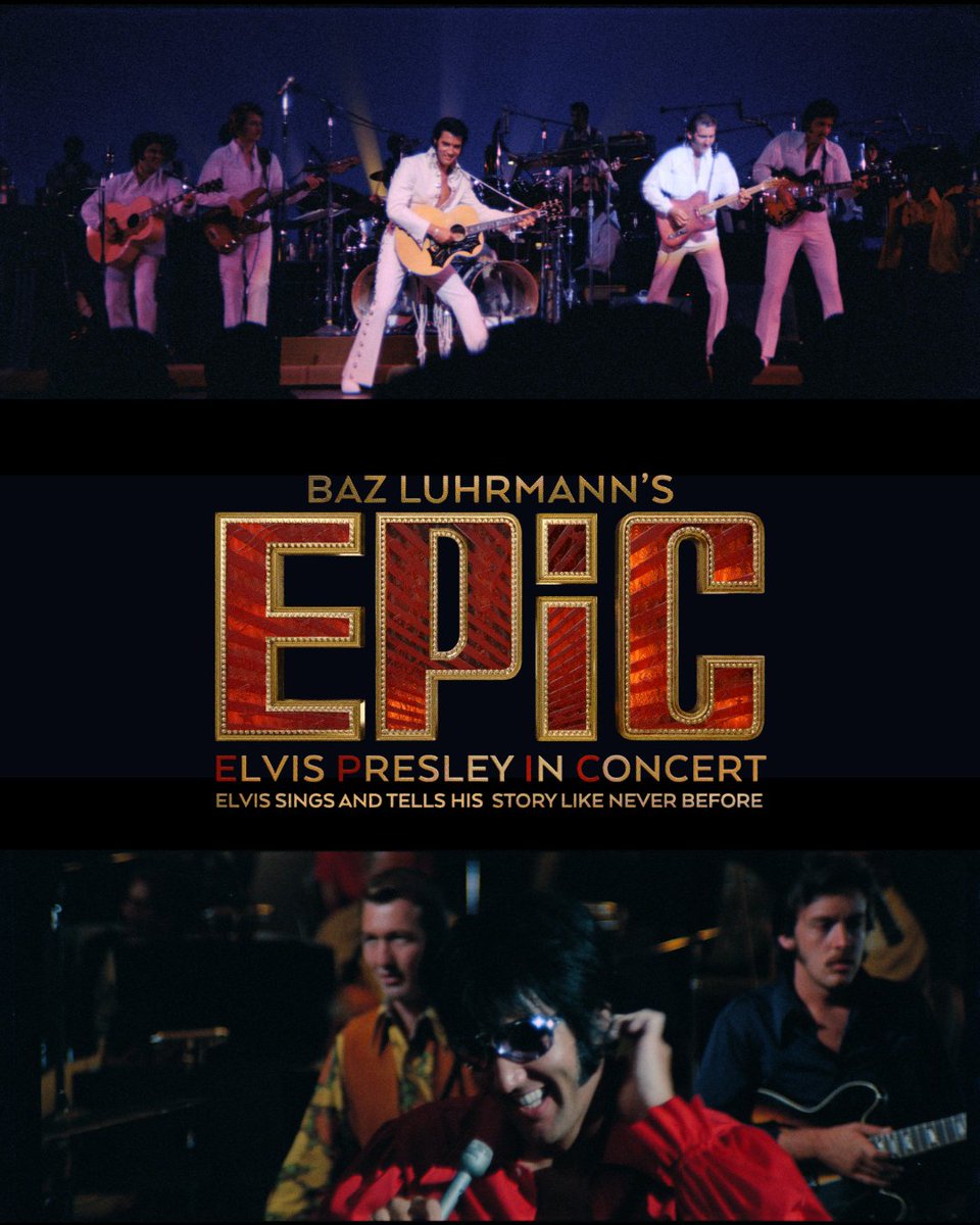 ElvisPresley's tweet photo. We’re one day away from the world premiere of EPiC: Elvis Presley in Concert at TIFF 🎬✨ Get ready to experience the music, the man, and the moment like never before.

🎟️ Tickets: https://t.co/zfKtsWSiDs https://t.co/TH3JQLmUI8