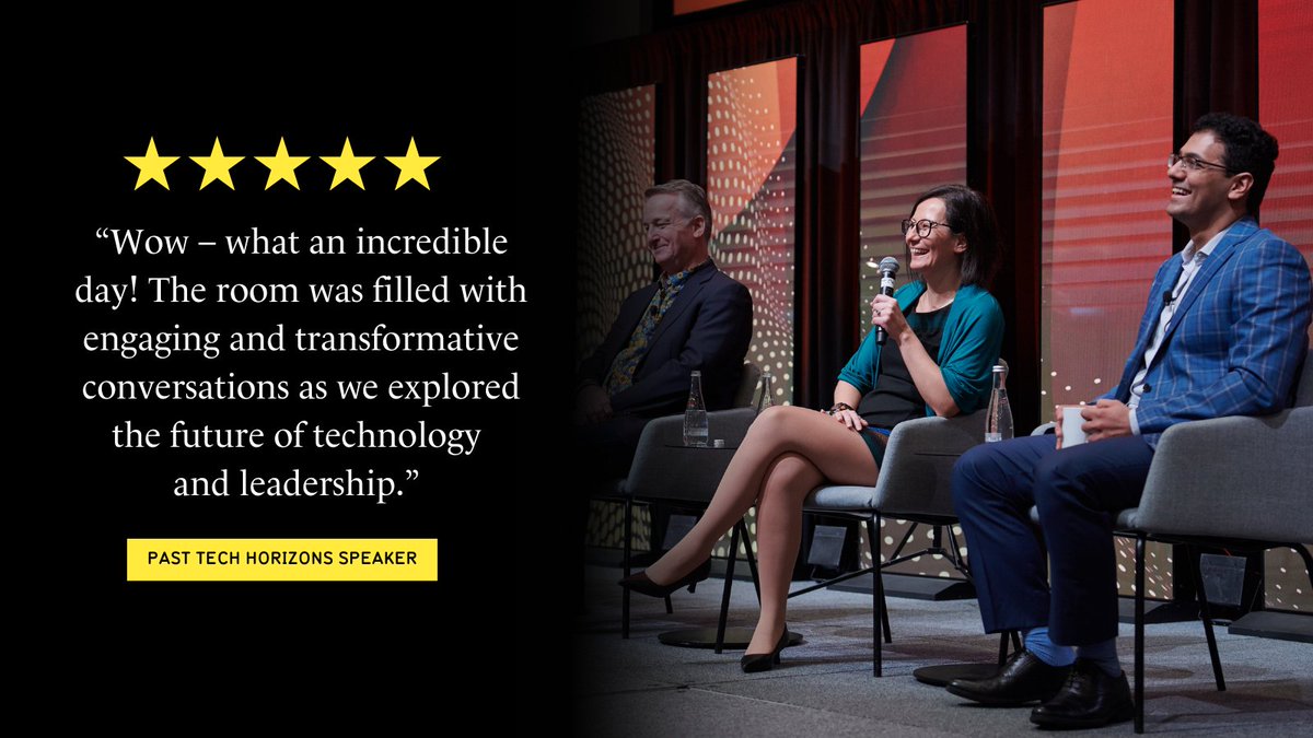 What sets the #TechHorizonsExecutiveForum apart? The impact on leaders who attend. It's an award-winning event where leaders gain bold ideas, fresh networks, and future ready strategies. Join us Nov 10 at CIBC Square in Toronto. 
🎟️ Get tickets: na3.hubs.ly/y06V-90