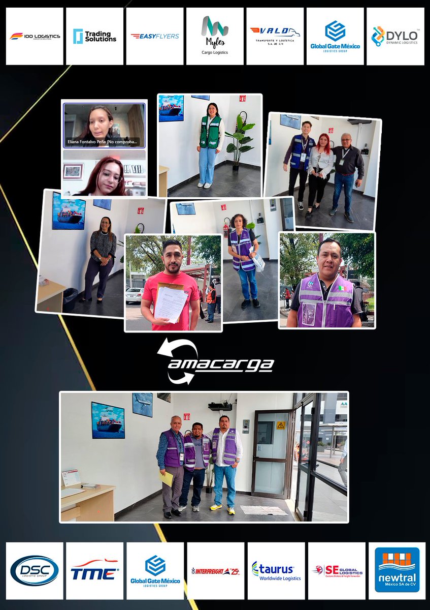 ¡Gracias a todos los asociados que continúan sumándose a las visitas comerciales de mantenimiento y al trámite de gafetes!

Su compromiso y dedicación fortalecen nuestro equipo y nos impulsan hacia el éxito.

"Por una comunidad más integrada y segura, la logística une al mundo"