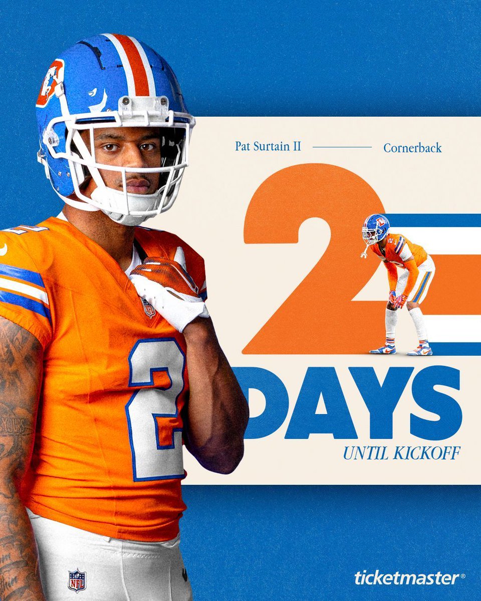 PS2 back at @empowerfield in 2️⃣ days! 

<a href="/PatSurtainll/">Patrick Surtain</a> x #BroncosCountry