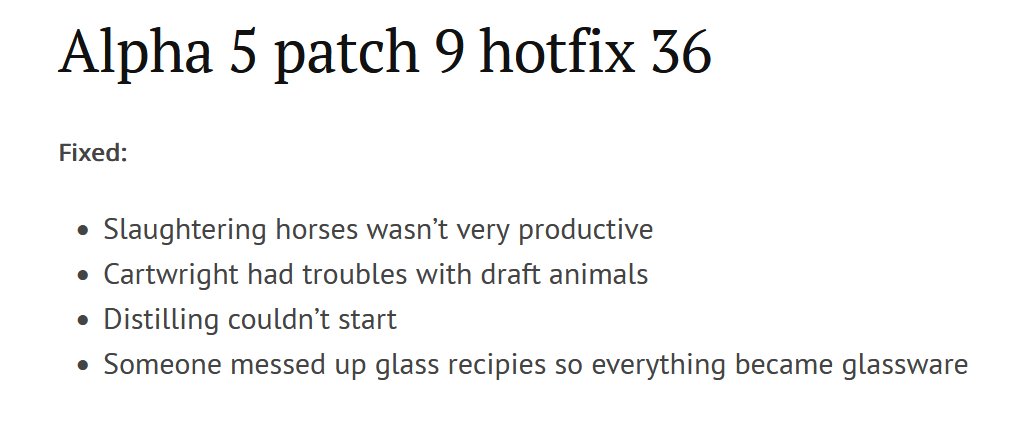 On the bright side, these all could've been Alpha 6 bugs