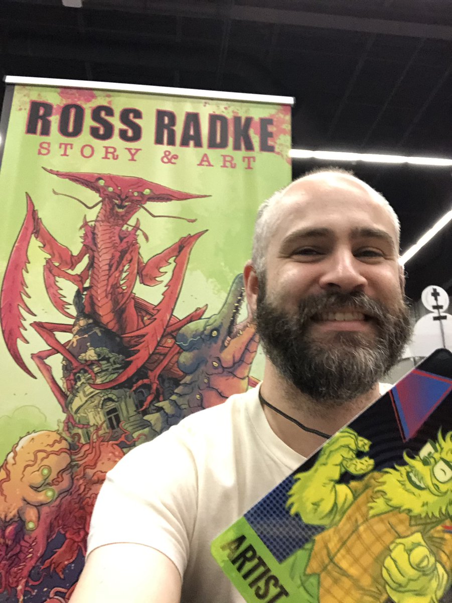 All set up at Rose City Comic Con! Artist Alley Table H49