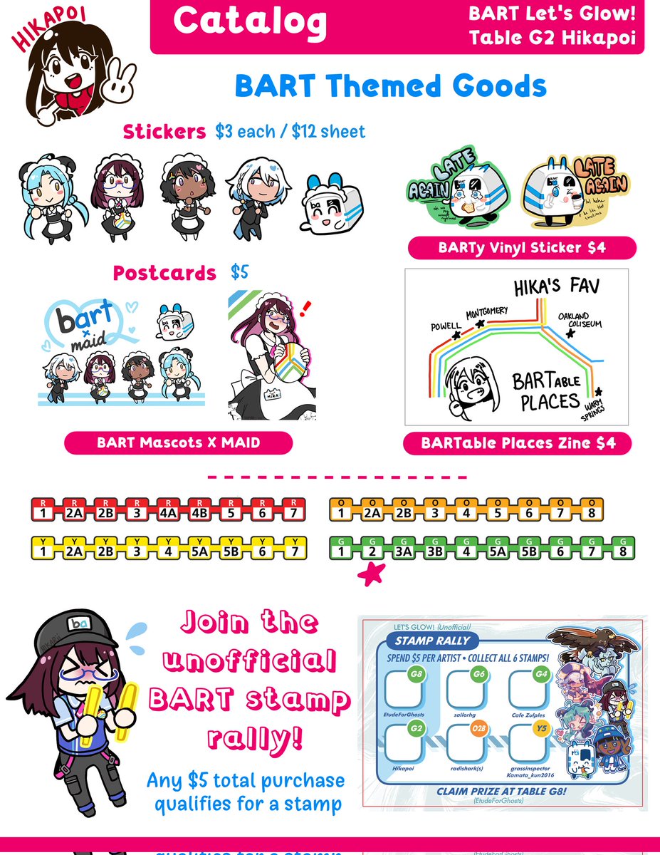 Hikums's tweet image. My catalog for BART Let's Glow! Anime Festival this weekend! It's listed up with all other catalogues on: letsglow-catalog.notion.site/?v=253b53326cb…

@sfbBART Let's Glow! Info: bart.gov/news/articles/…
#bart #bayAreaRapidTransit #bayArea #anime #letsGlow #independentArtists #smallBusiness