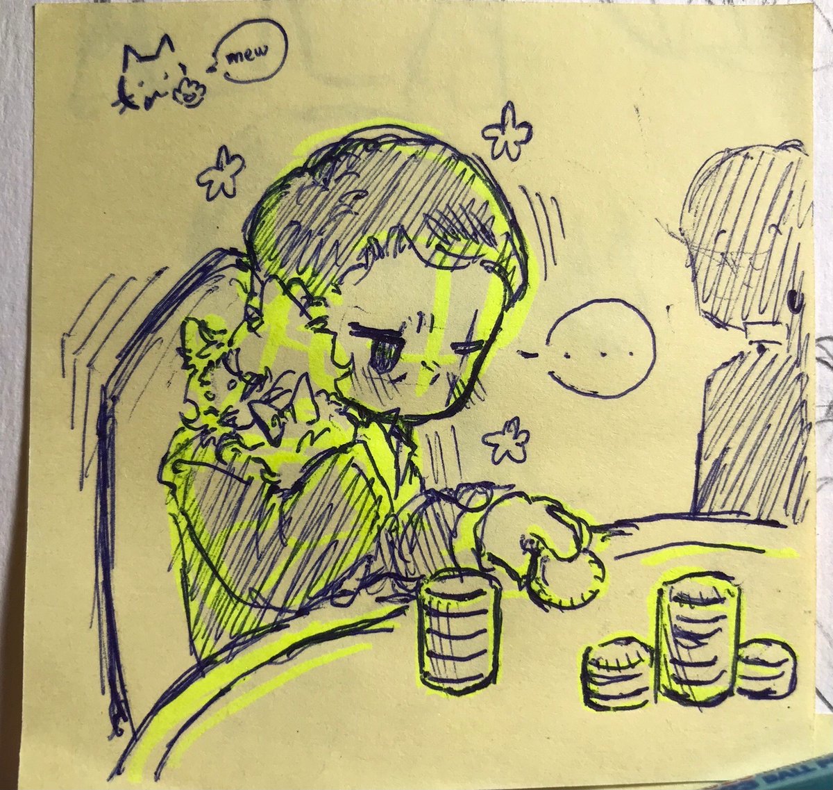proteininmilk's tweet photo. Clingy cat Adam doodles 🐈‍⬛

#adamtower #lechiffre #menandchicken #heu https://t.co/LF4Bxx2FpL