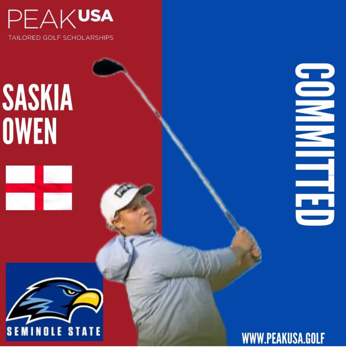 🚨COMMITTED🚨

We are delighted to announce <a href="/sko/">Sean O'Mahony</a>.golf from 🏴󠁧󠁢󠁥󠁮󠁧󠁿 has committed to @sscraiderwomensgolf . Saskia will start at this top NJCAA next Fall with Coach @coachteno and her team in Sanford, Florida. Congratulations Saskia!

#teampeakusa #2026 #njcaa #golf #scholarships