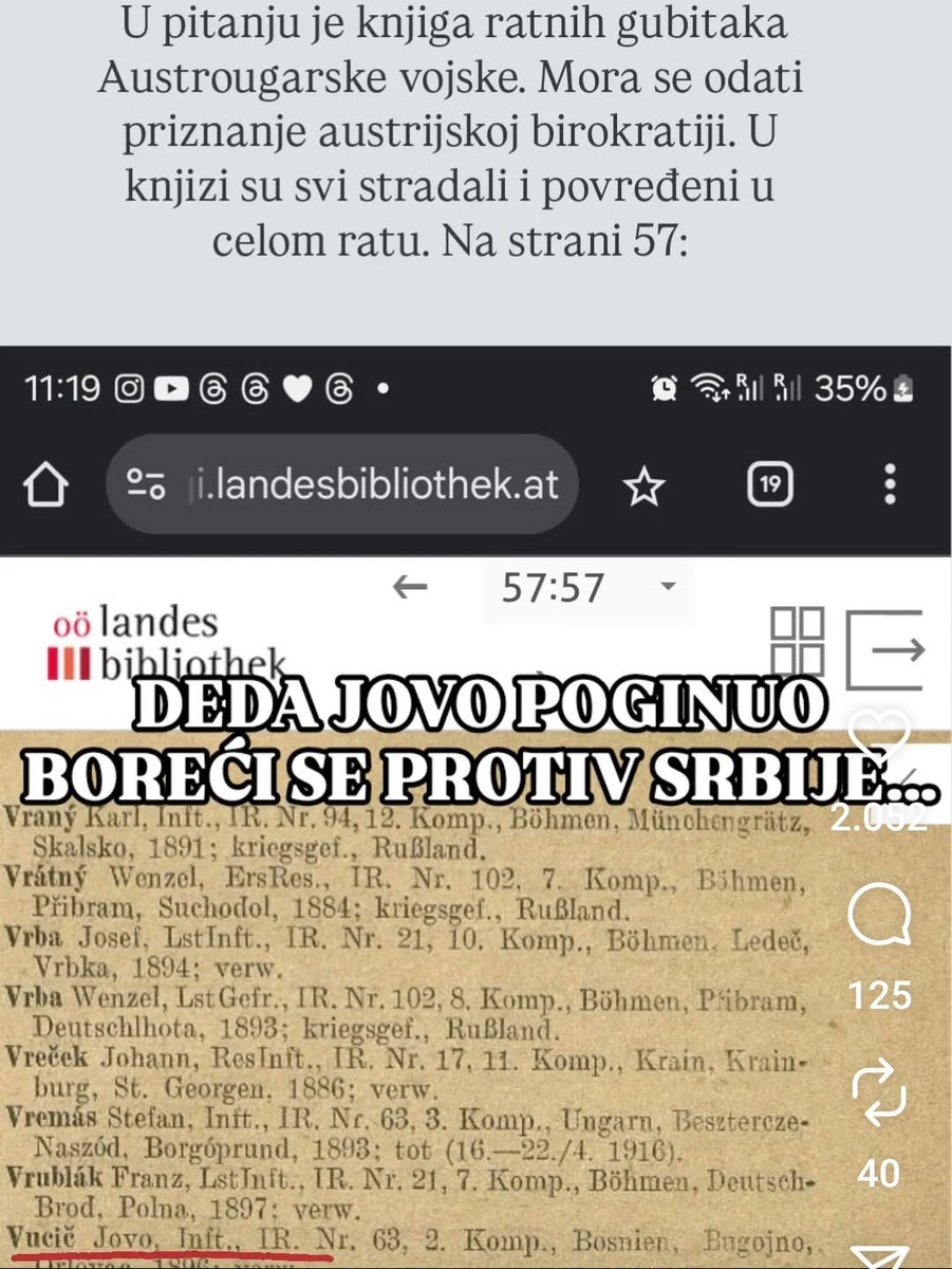 Deda Jovo poginuo boreći se protiv Srbije i Srba a on neda Srbiju