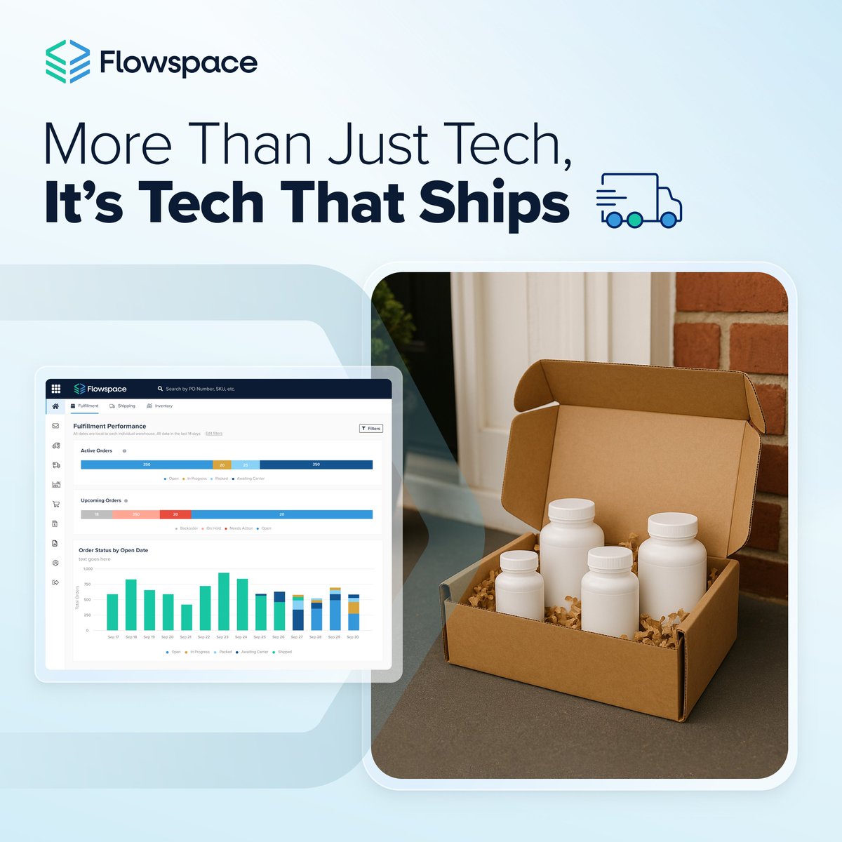 get_flowspace's tweet image. Generic 3PLs can’t handle subscriptions, kitting, or lot tracking. Tech-only stops at dashboards. 
Meanwhile, Flowspace delivers tech + a trusted network so wellness brands scale fast—without losing quality, compliance, or customer trust.
Here's how: hubs.la/Q03H7Jbg0