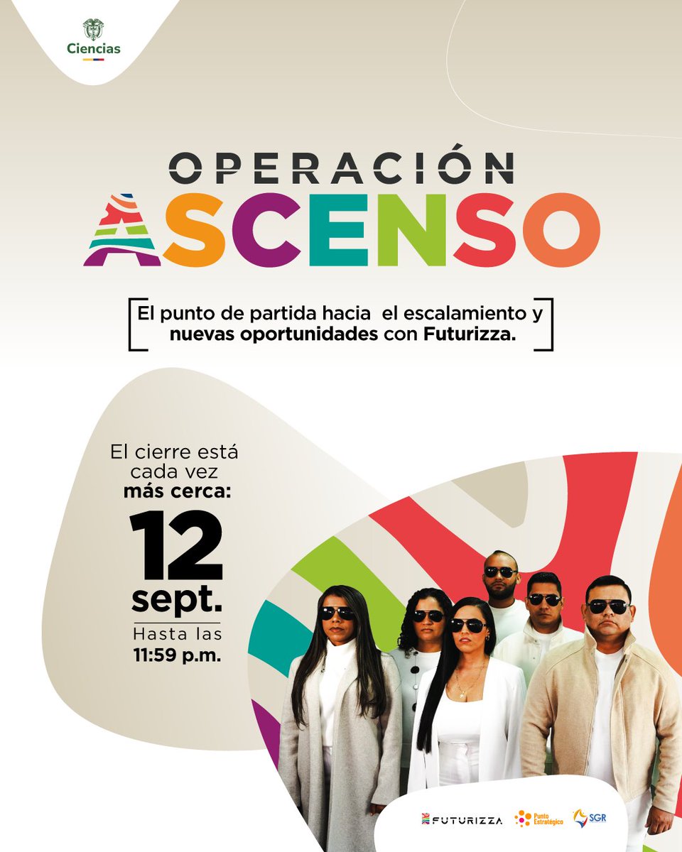 ¡El cierre está cada vez más cerca! ⏰
📅 Fecha límite: 12 de septiembre, hasta las 11:59 p.m.
La cuenta regresiva ha comenzado… ¿Estás listo para dar el siguiente paso? ¡Es ahora o nunca! 
La expectativa es alta y el tiempo es limitado. 

#ÚltimaOportunidad #CuentaRegresiva