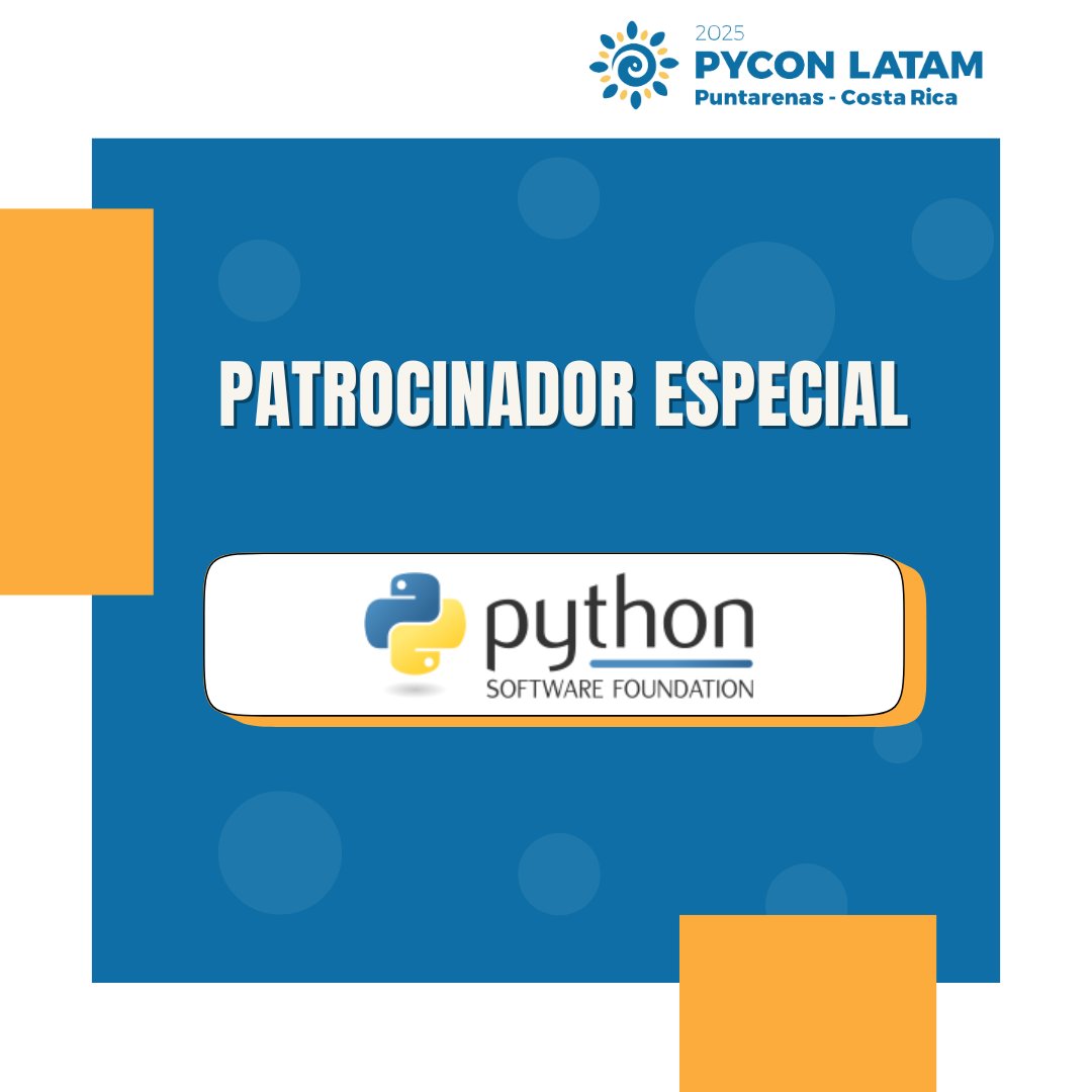 PyLatam (@pylatam) on Twitter photo 💜🐍 ¡Gracias a la <a href="/ThePSF/">Python Software Foundation</a> por ser nuestro patrocinador especial en #PyConLatam!
Gracias a su apoyo pudimos otorgar becas a miembros de la comunidad para participar en el evento. 🙌
¡Estamos muy agradecidos por todo lo que hacen por el ecosistema #Python! ✨
#PSF #Community 💜🐍 ¡Gracias a la <a href="/ThePSF/">Python Software Foundation</a> por ser nuestro patrocinador especial en #PyConLatam!
Gracias a su apoyo pudimos otorgar becas a miembros de la comunidad para participar en el evento. 🙌
¡Estamos muy agradecidos por todo lo que hacen por el ecosistema #Python! ✨
#PSF #Community