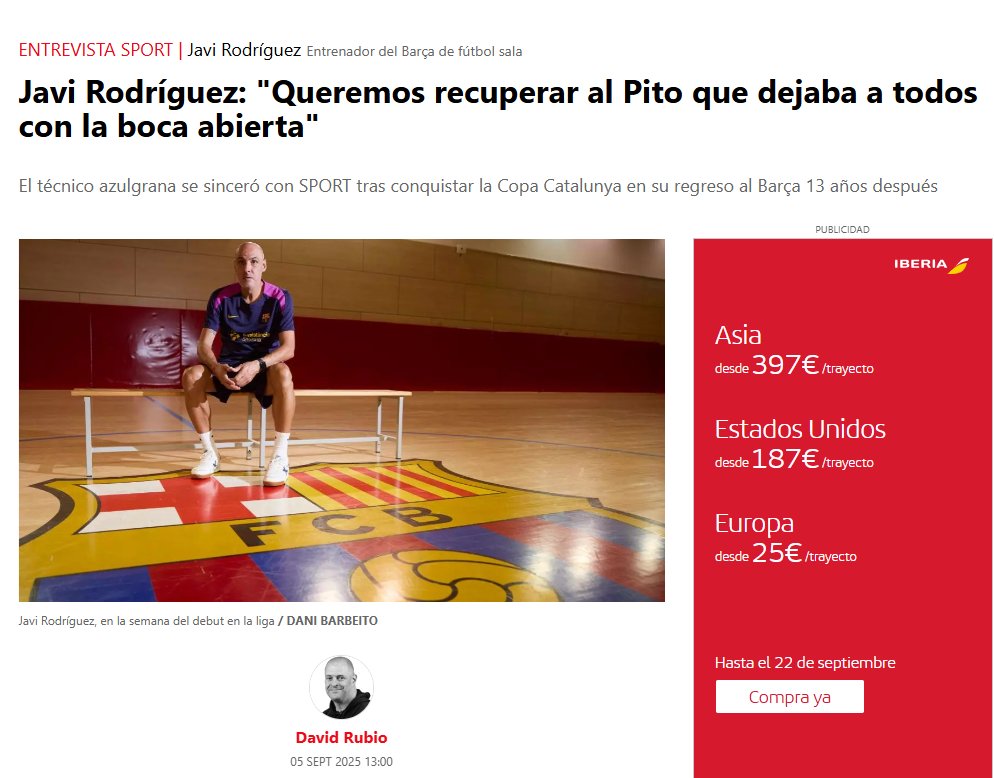 Néstor Blasco Morena (@nestornexcom) on Twitter photo Opinión please:
1. Le hacemos "la ola" al titular de <a href="/sport/">Diario SPORT</a> y de #DavidRubio o no? 😅
2. ¿No entiendes el punto 1? Hoy es viernes... 😜
3. Que vuelva el héroe de Guatemala a entrenar es... ¿bueno, buenísimo o Nexcelente? SUERTE CRACK!!! <a href="/javi7rodriguez/">Javi Rodriguez</a>
#LargaVidaAlFutsal #Barça Opinión please:
1. Le hacemos "la ola" al titular de <a href="/sport/">Diario SPORT</a> y de #DavidRubio o no? 😅
2. ¿No entiendes el punto 1? Hoy es viernes... 😜
3. Que vuelva el héroe de Guatemala a entrenar es... ¿bueno, buenísimo o Nexcelente? SUERTE CRACK!!! <a href="/javi7rodriguez/">Javi Rodriguez</a>
#LargaVidaAlFutsal #Barça