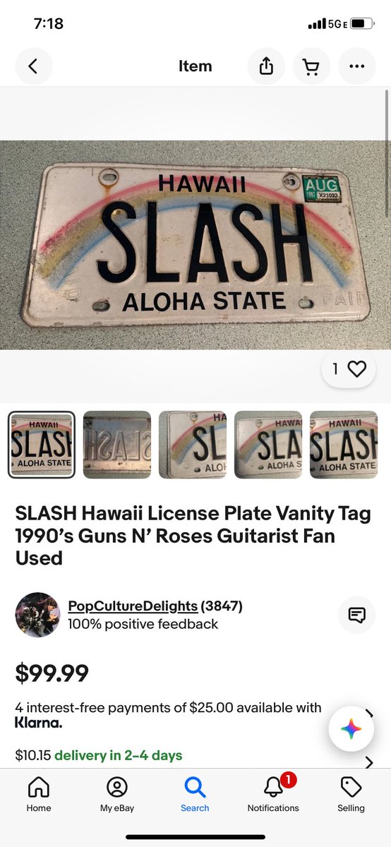 Billbailey702's tweet photo. @DuffMcKagan check out this eBay score a Hawaii plate with your buddy’s name on it! Actually used on the road!! Stole it for 99 bucks!!!! https://t.co/4fXDBSSucy