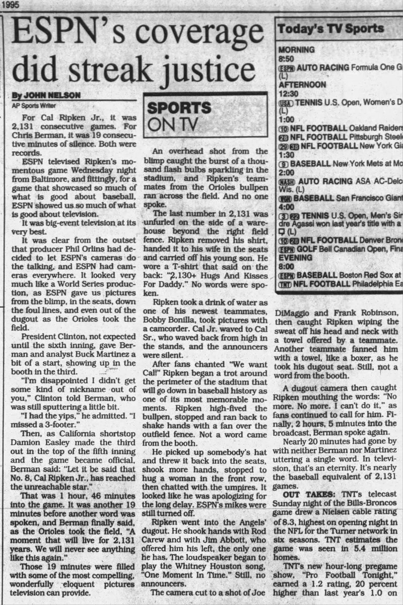 30 years later, Chris Berman back with Cal.  And a look at AP review of a memorable telecast. espnfrontrow.com/2025/09/thirty…