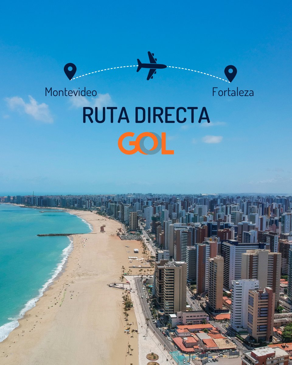 ✈️ ¡Más conectividad!

Desde noviembre, <a href="/VoeGOLoficial/">GOL Linhas Aéreas</a> conectará al #AeroDeCarrasco con Fortaleza 🇧🇷 mediante un vuelo directo todos los sábados.

🌊 Playas paradisíacas, clima cálido y cultura brasileña, ahora más cerca que nunca.