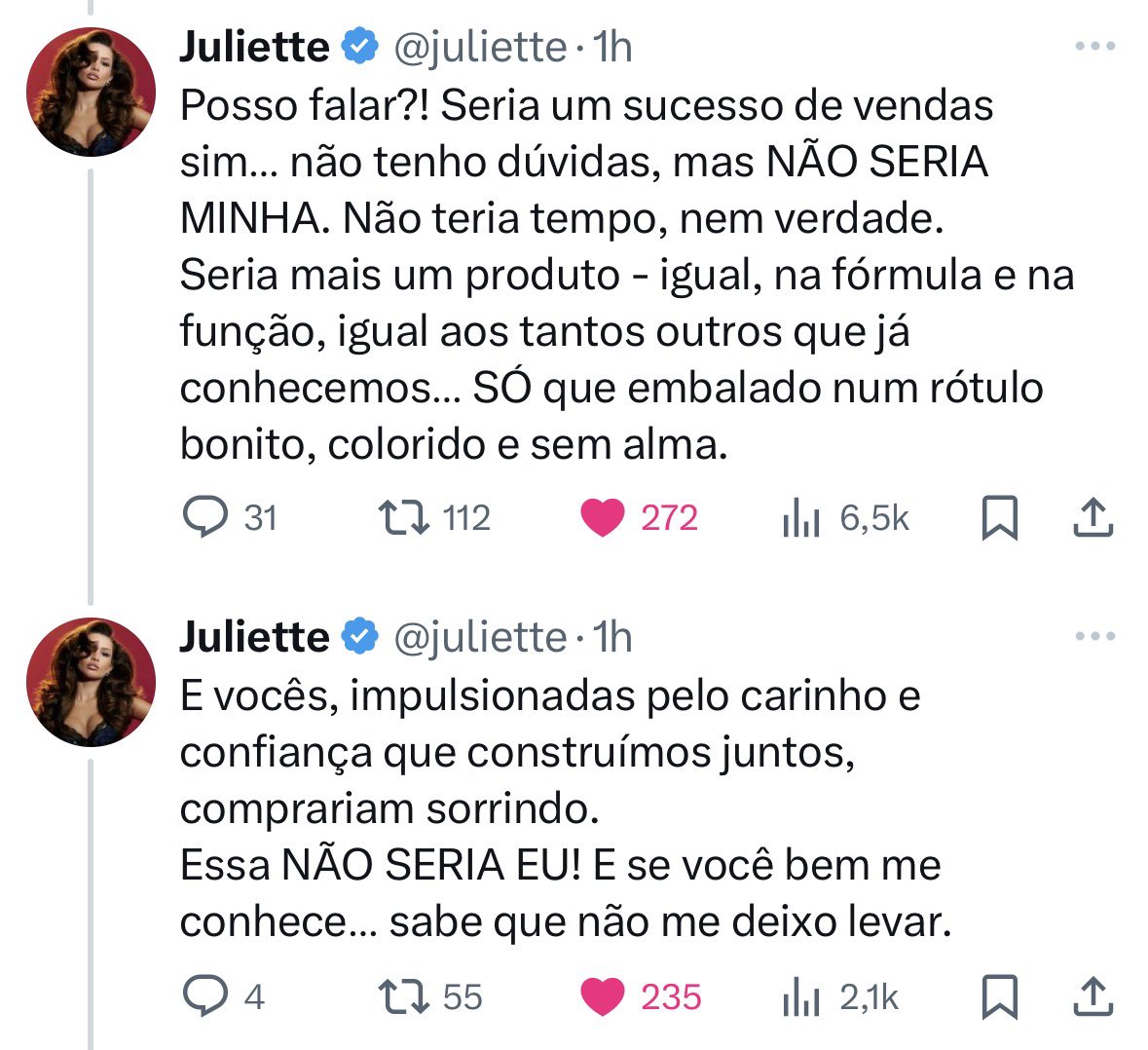matheuscaseca's tweet photo. Então esse é o real poder da maquiagem, Juliette. Gigante! https://t.co/cHv2sqExoT