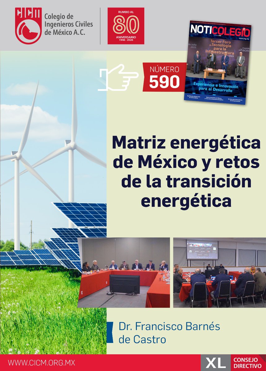 En la edición 590 de Noticolegio: "Matriz energética de México y retos de la transición energética"

Conoce los eventos más importantes que se llevaron a cabo en el CICM.

Haz clic en el siguiente link y encuentra la versión  interactiva.
👉 indd.adobe.com/view/082c08d6-…