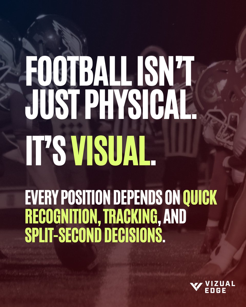 Football is back.

Football is played with the body, but won with the eyes and brain. Want to see how quarterbacks master reading defenses? Read the full breakdown on our blog at vizualedge.com/blog.

#NFL #NFLKickOff #Football #VisionTraining #CognitiveTraining
