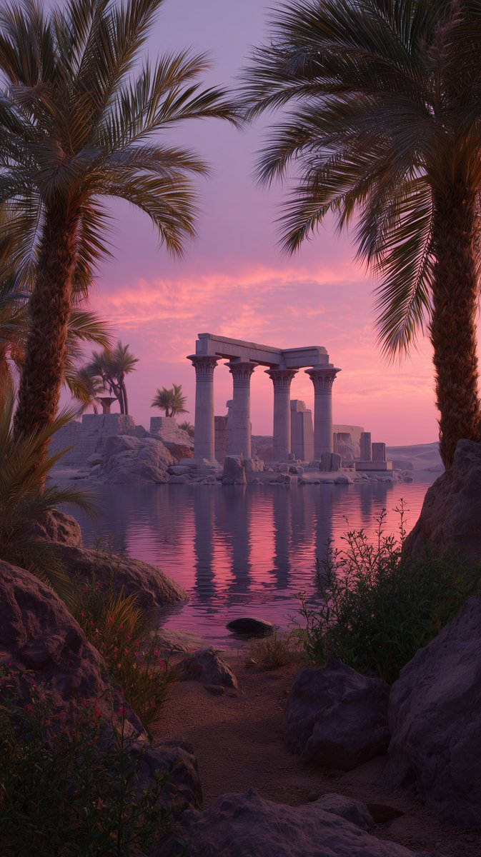 Dawn over the Nile , where history breathes and legends awaken. 🏺✨
