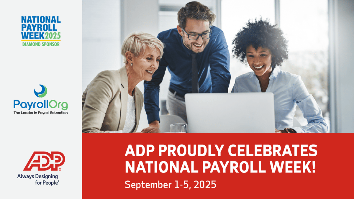 clouds269's tweet photo. As the exclusive Diamond Sponsor of @PayrollOrg’s National Payroll Week for 29 remarkable years, ADP is proud to celebrate the exceptional commitment and dedication of payroll professionals everywhere. #PayrollWeek https://t.co/JjBZAI7514