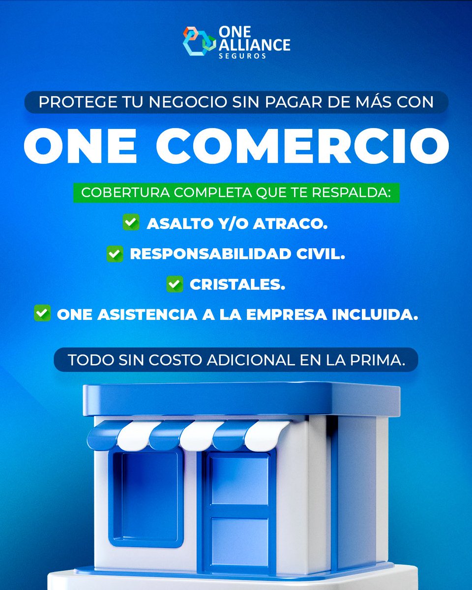 oasegurosrd's tweet image. Obtén una cobertura completa que te respalda ante cualquier eventualidad ✨

🔒 Asalto y/o Atraco
⚖️ Responsabilidad Civil
🪟 Cristales
🤝 One Asistencia a la Empresa incluida

✅ ¡Todo esto sin costo adicional en la prima!

#OneAllianceSeguros #aseguradora #insurancepolicy