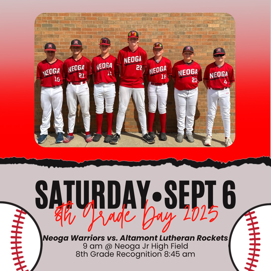 Saturday is 8th grade day for JH baseball. Come out and support the boys.