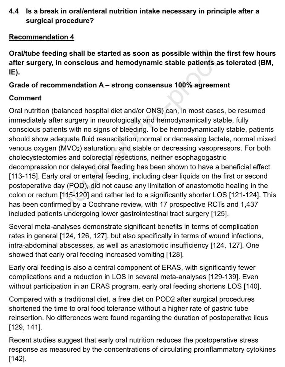 OrlandoRPN's tweet image. Y recuerden amigos, en paciente posoperados NO se recomienda el ayuno, menos 3 o 5 días. La gelatina que se trague no va a abrir las suturas, no le vayan a echar la culpa de sus dehiscencias… 
al contrario, nutrirlo temprano, incluso en las primeras horas del postQx tiene…