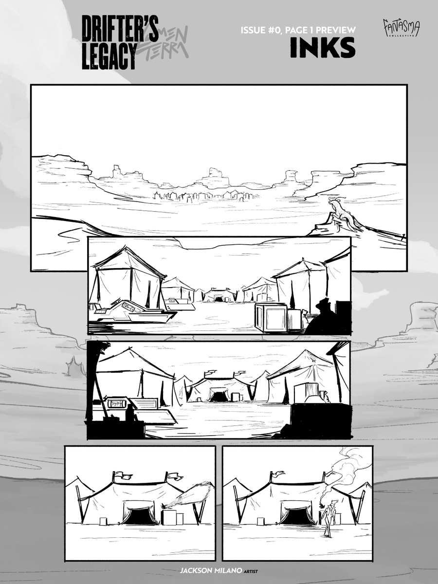 FantasmaColl's tweet photo. Drifter's Legacy: Page 1 Preview
•
We’re excited to cap off our page previews with page 1 of issue 0 of our upcoming comic, Drifter’s Legacy.

🔗 Link in thread https://t.co/lPHvmxDH1P