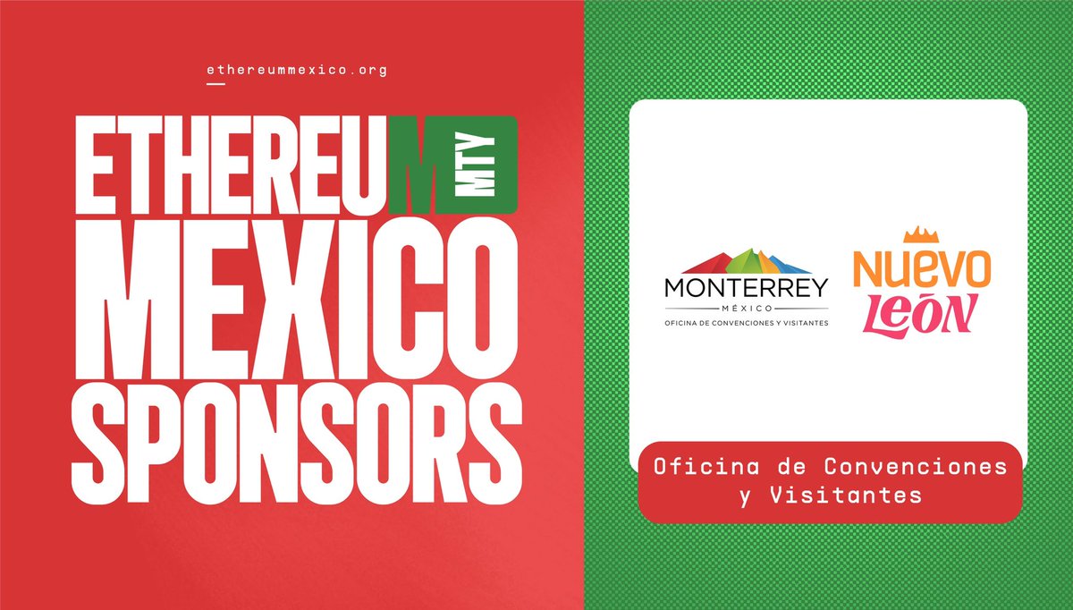 Nos enorgullece unir fuerzas con <a href="/OCVMonterrey/">OCV Monterrey</a> para hacer realidad #ETHMexico2025 🇲🇽

Monterrey se consolida como el próximo hub de innovación Web3.🚀

¡Gracias por ser parte! Un gran evento necesita grandes aliados. 🤝