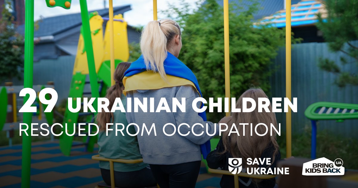 29 Ukrainian children were rescued from Russian-occupied territories last week.

Thanks to the support of our partners at Bring Kids Back UA, another <a href="/SaveukraineUs/">Save Ukraine</a> rescue mission brought 29 more kids to safety. For over three years, these children lived under constant pressure,