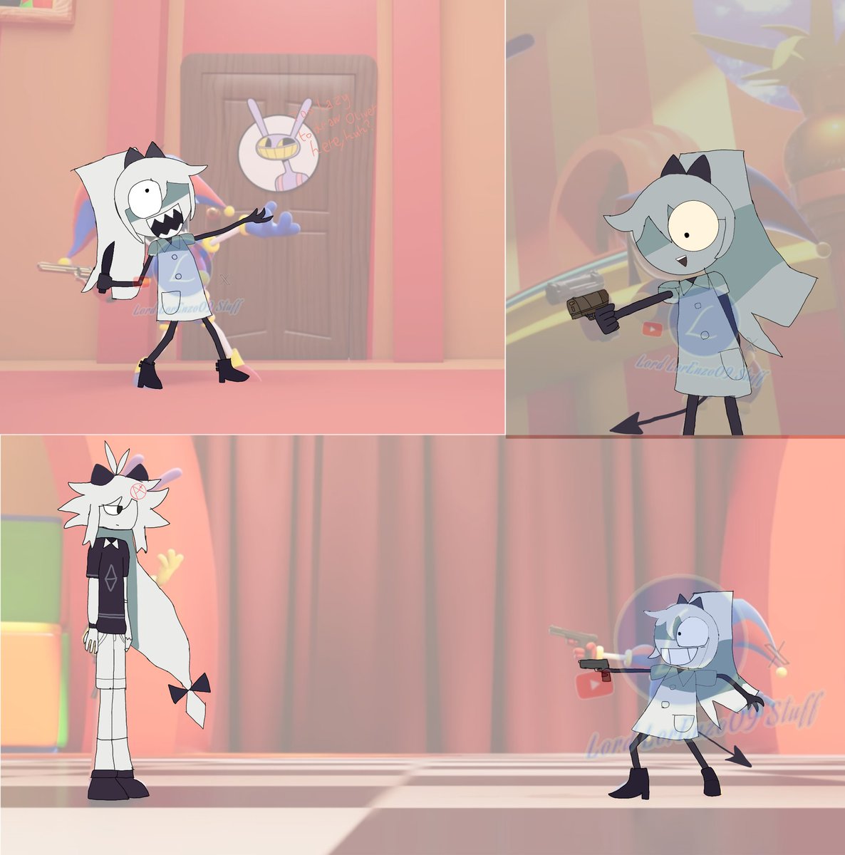 Lord_LorEnzo09's tweet image. Hey, FPE Community, I can draw too! Latest TADC &quot;randomly&quot; inspired me drawing my favourite FPE character. (Yeah I confirm it has some tracing but that&apos;s only Oliver (Jax) and some parts of Riley 🫣) 
#fpe #fperiley #TADC #fundamentalpapereducation