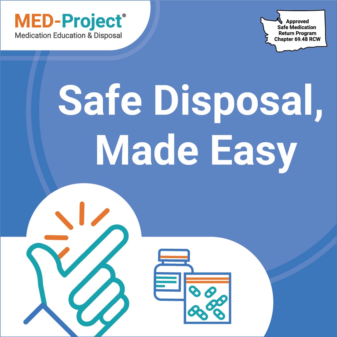 Safely removing expired medications from your home is easy. Order a free, prepaid mail-back package - 24/7 - from our website or call center. Visit medtakebackwashington.org or call (844) 4-TAKE-BACK to request a package today!